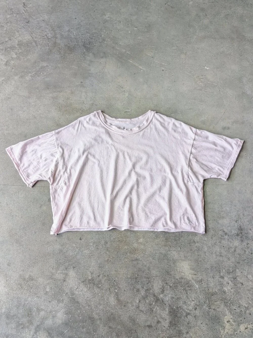 Free People Movement Inspire Tee Oversized Cropped Pastel Pink small - Picture 2 of 9